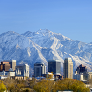 Blue skies above Salt Lake City