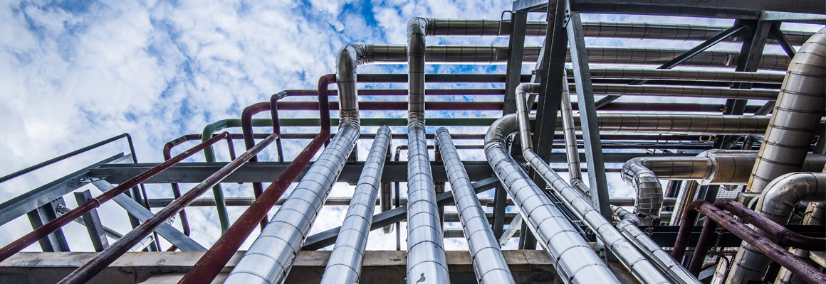 Salt Lake City Refinery view of pipes.